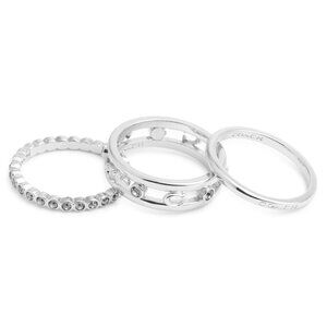 COACH Women's Signature C Open Ring Set